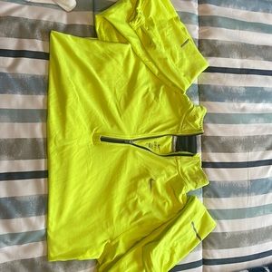 Nike dri fit pullover highlight yellow sweatshirt
